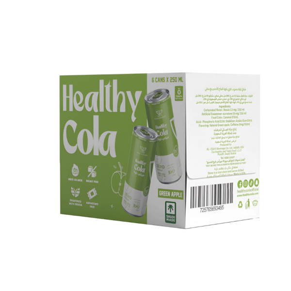 Healthy Cola Green Apple Pack of 6